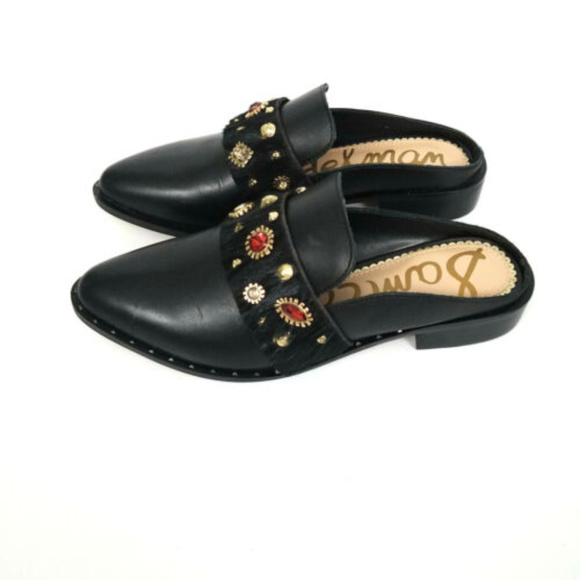 Sam Edelman Shoes - Sam Edelman Laird Black Leather Mules